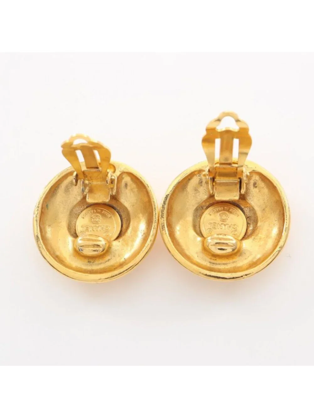 Chanel Earrings CC Logo Round
